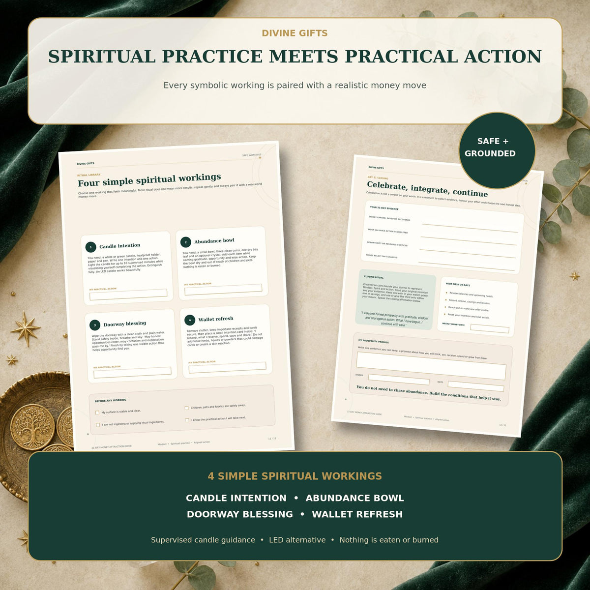 21-Day Money Attraction Guide, Manifestation Workbook, Abundance Journal (Digital Download)