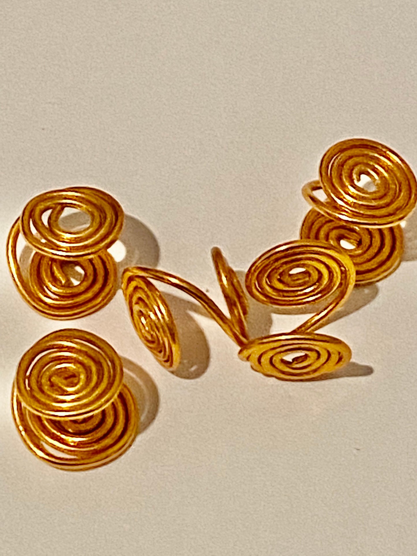5 x Handmade Copper Spiral Ear Cuffs: No Piercing Ear Wrap