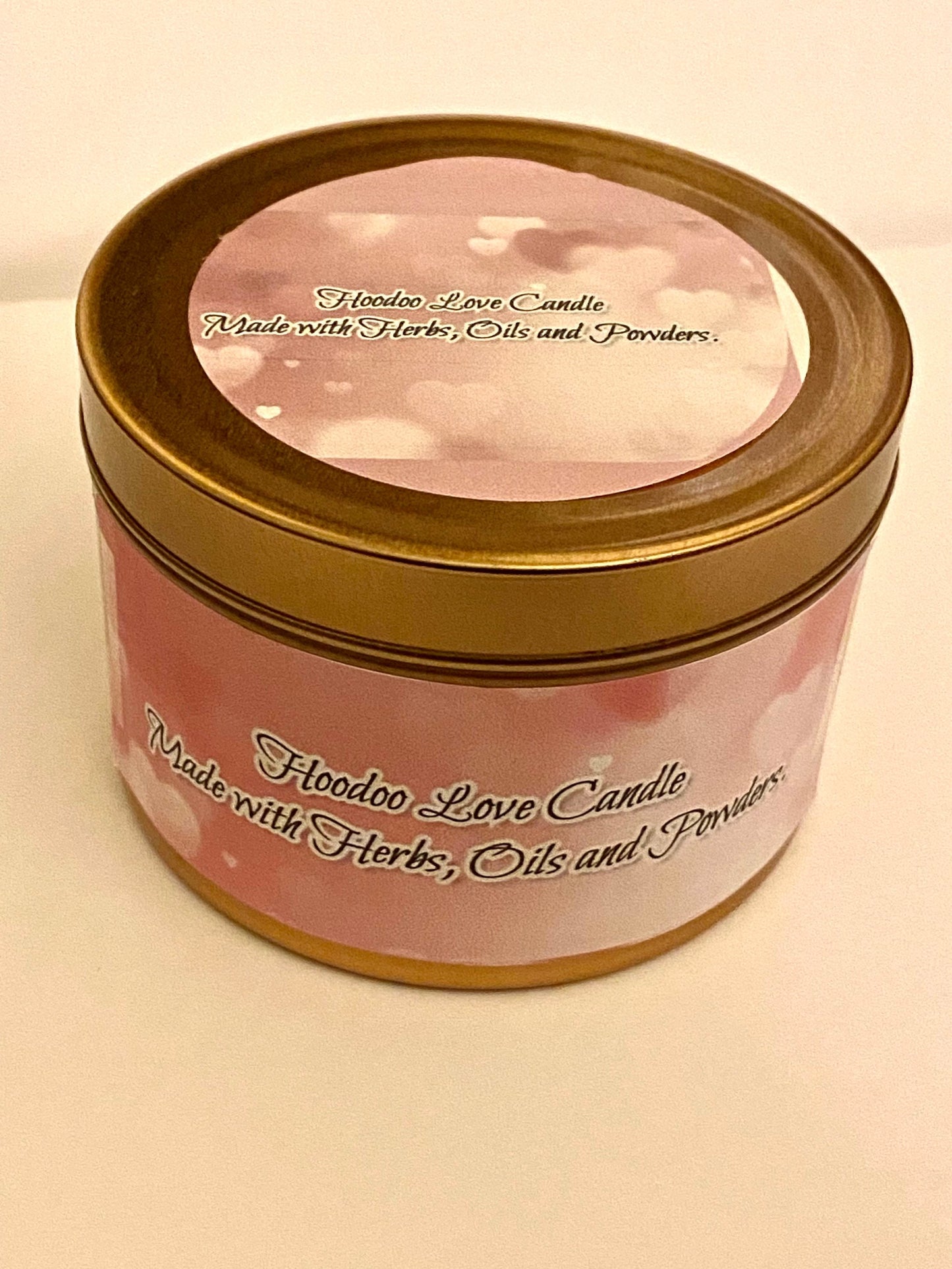 Pretty Love Candle: With mini Dolls, Herbs, Oils, Crystals - 8oz - Cherry Scent