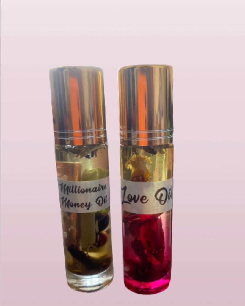 Magickal Love oil & Millionaire Money roll on perfume set in a 10ml bottle. 2 Bottles Gift, Pocket Size | Scent, Ladies, Men.