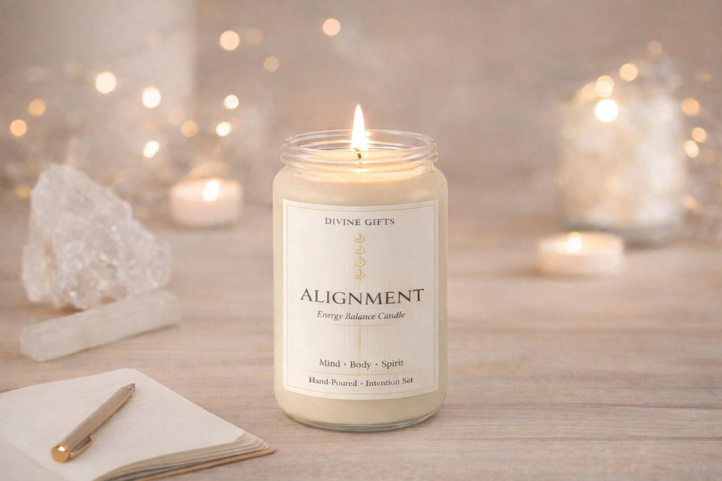 Alignment Energy Balance Candle | Chakra Alignment | Spiritual Intention Candle | Calm Mind Body Spirit | Divine Gifts