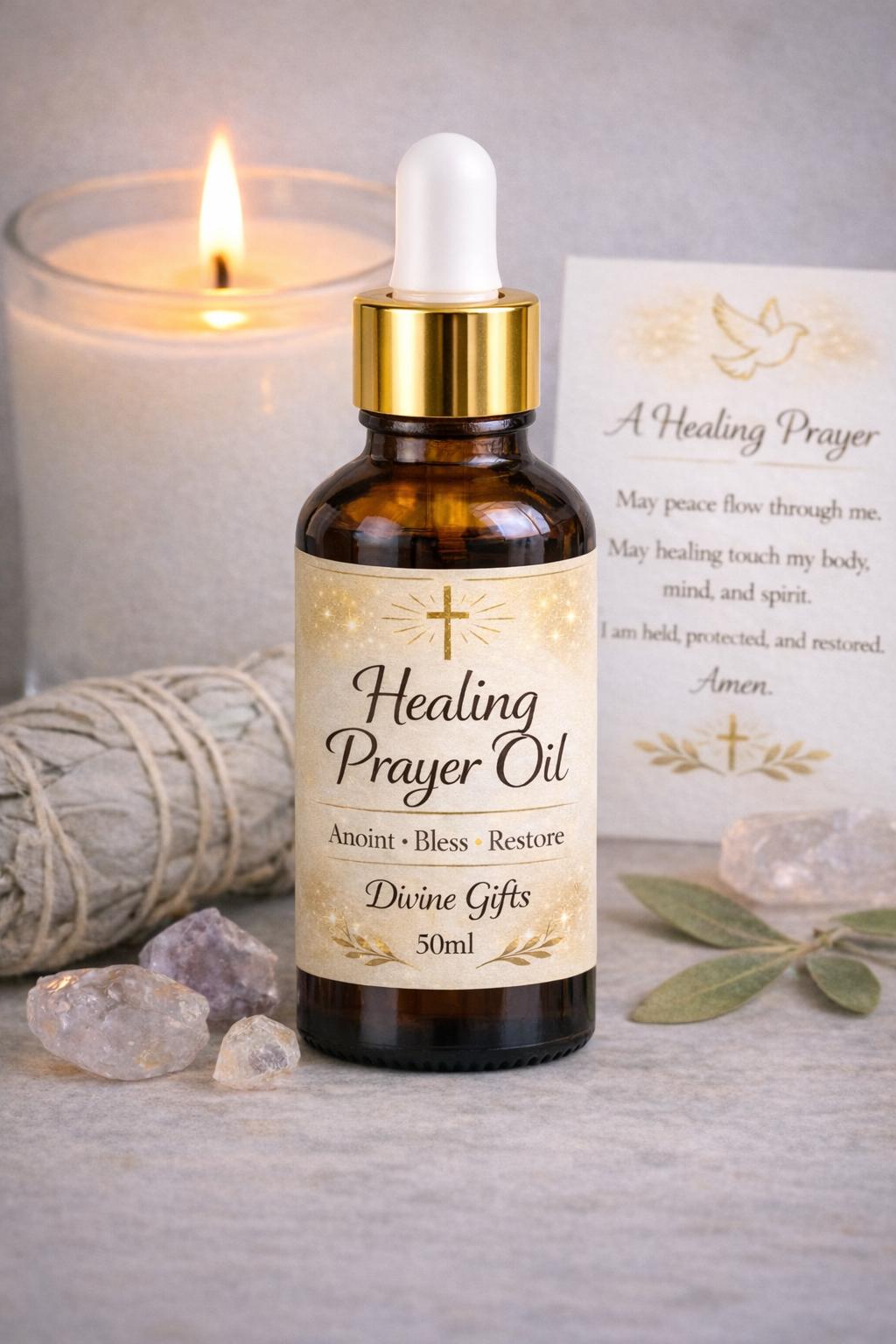 Healing Prayer Oil 10ml / 50ml | Anointing Oil for Peace, Comfort, Spiritual Healing | Prayer & Meditation Oil