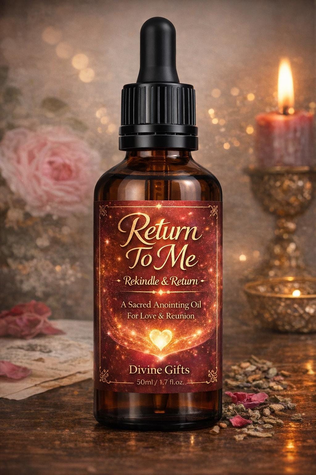 Return To Me Spell Kit – Bring Back Love Ritual, Love Reconciliation Kit, Aura Oil Roll On, Attraction Oil, Hoodoo Love Spell Set