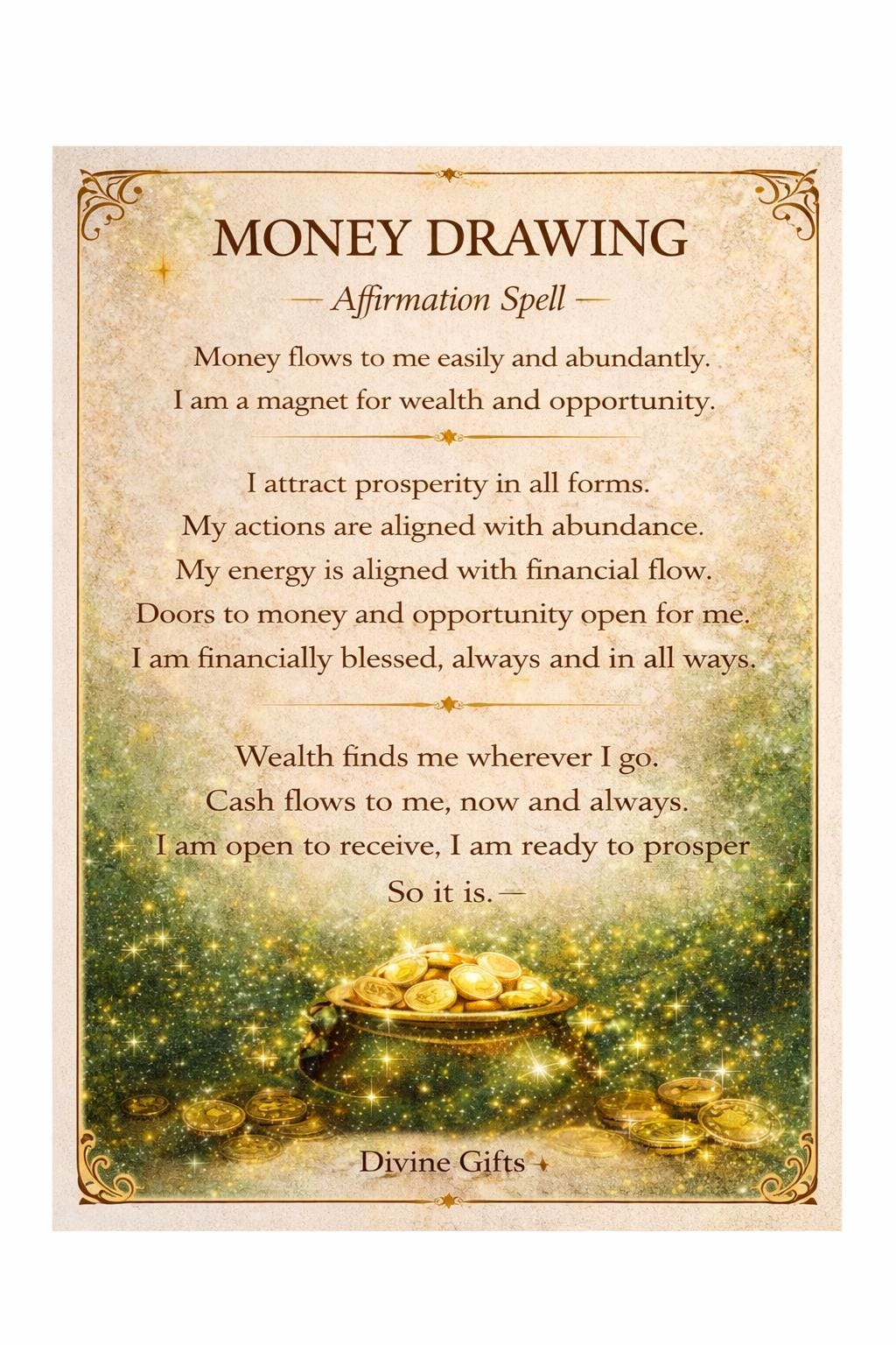 Money Drawing Spell Kit – Fast Cash & Opportunity Attraction, Wealth Ritual Kit, Prosperity Oil, Aura Roll On, Abundance Spell kit.