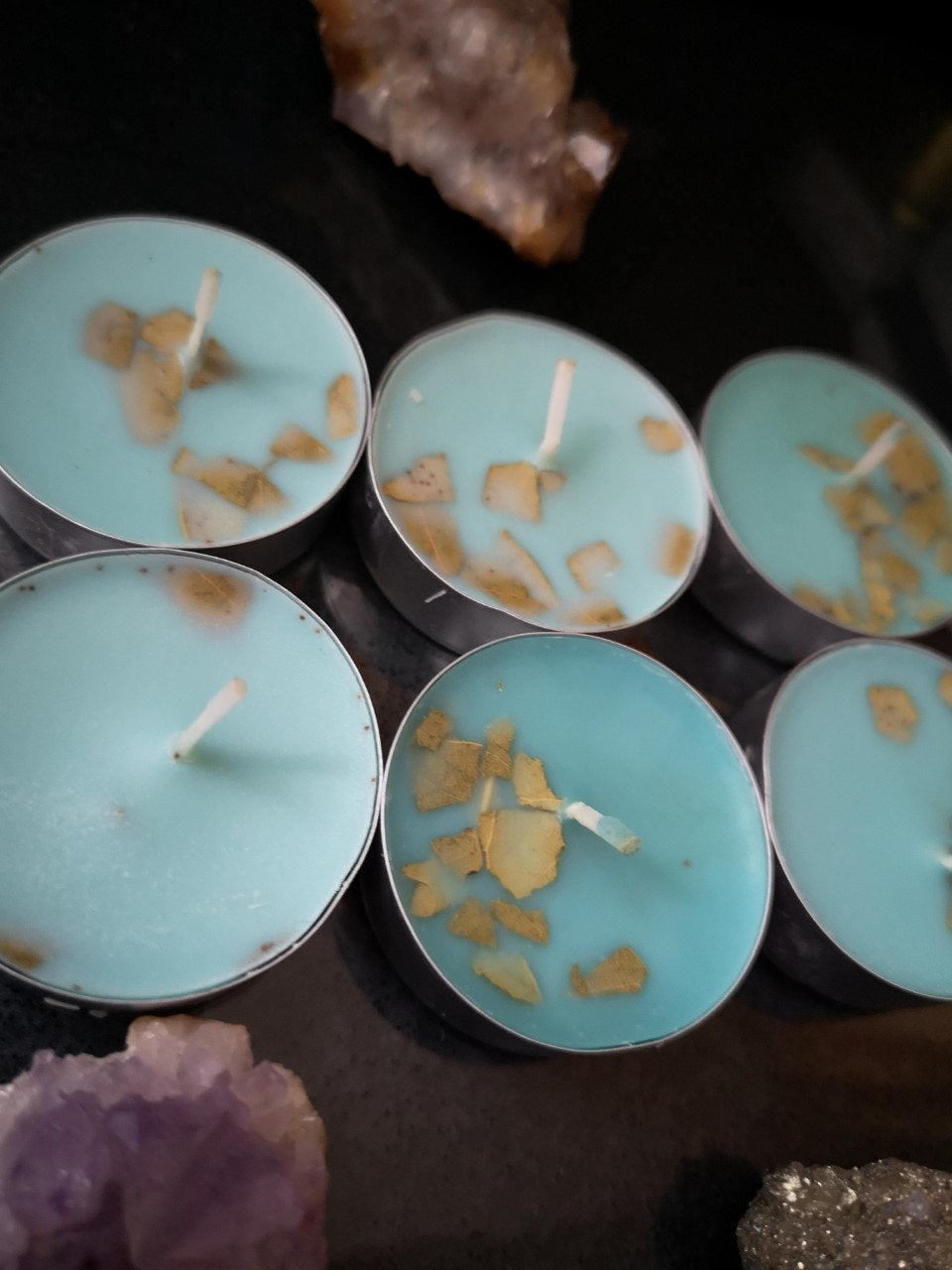 Hoodoo Abundance & Money Magickal Candles - Wiccan - With Herbs and Roots
