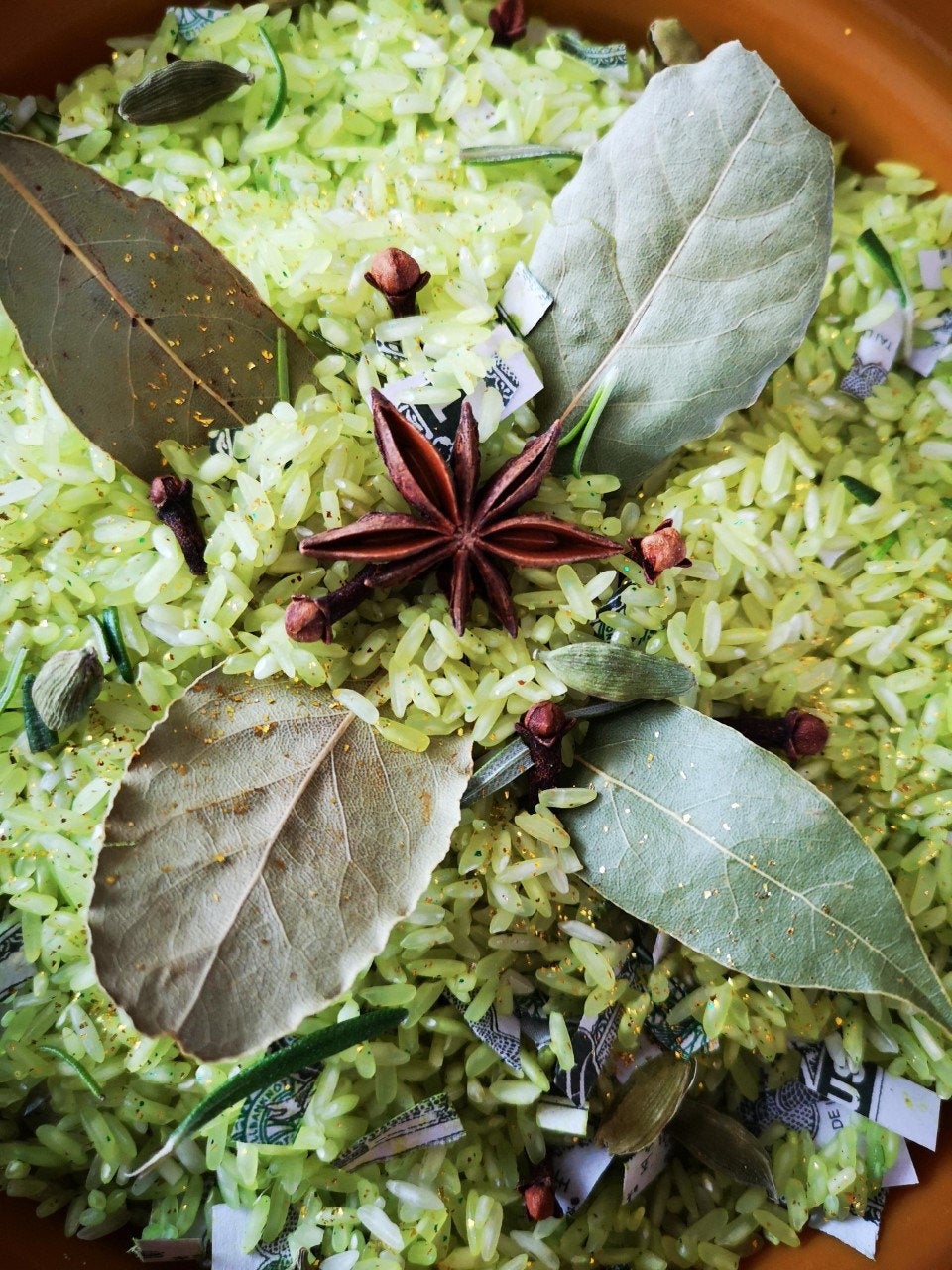 50g Money, Prosperity Rice Hoodoo Herb & Root Blend - Santeria Occult, Magick
