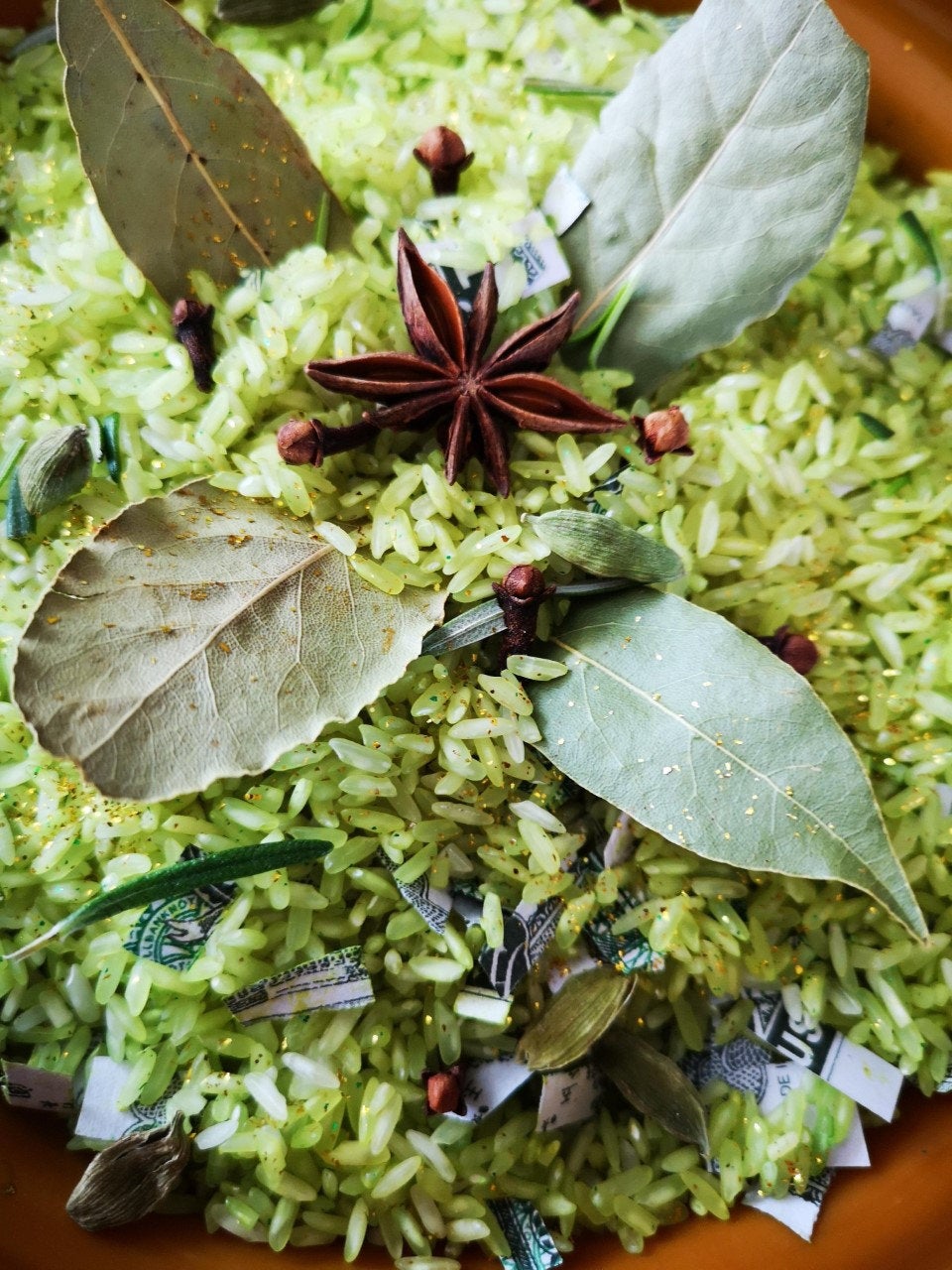 50g Money, Prosperity Rice Hoodoo Herb & Root Blend - Santeria Occult, Magick