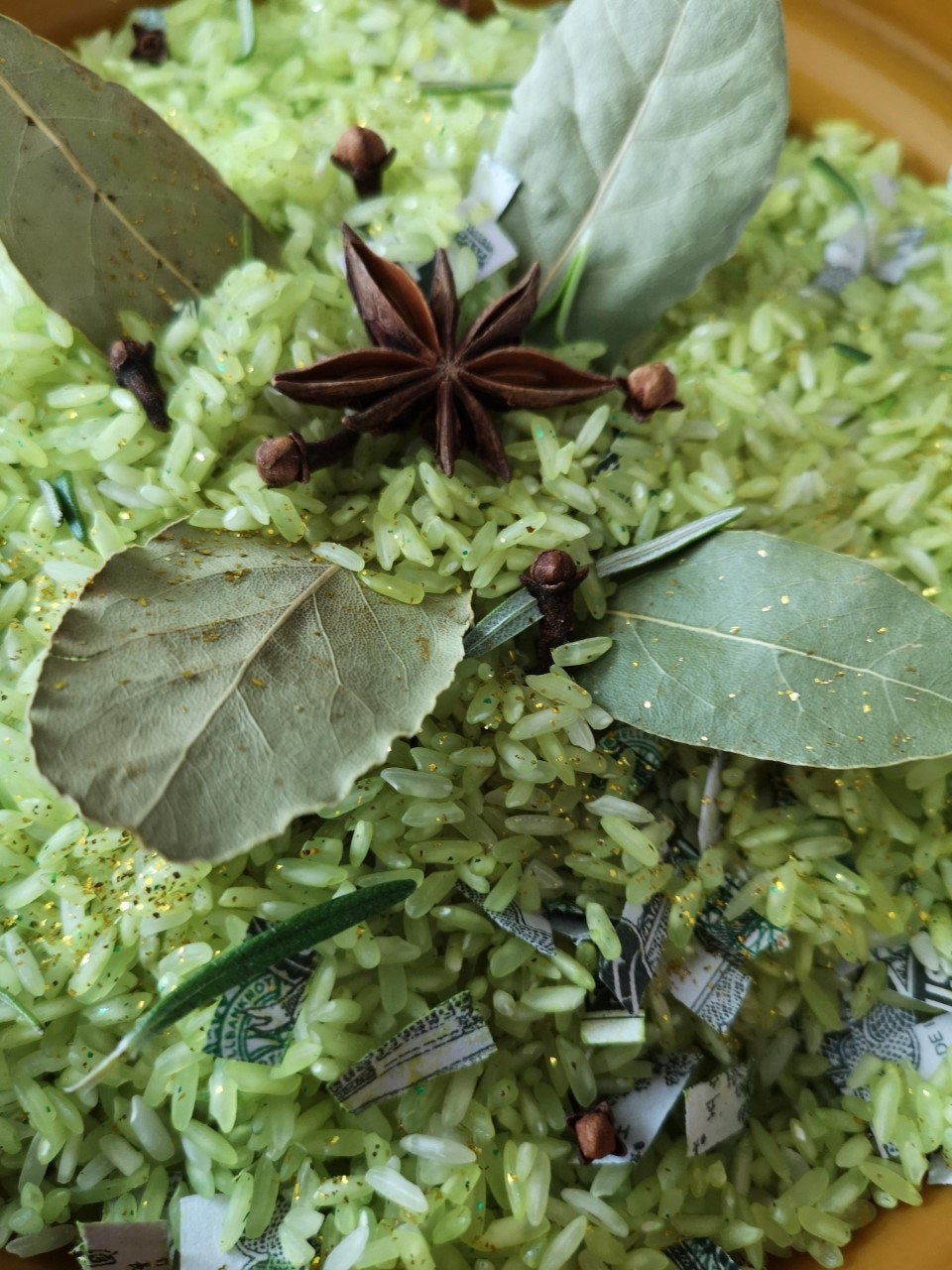 50g Money, Prosperity Rice Hoodoo Herb & Root Blend - Santeria Occult, Magick