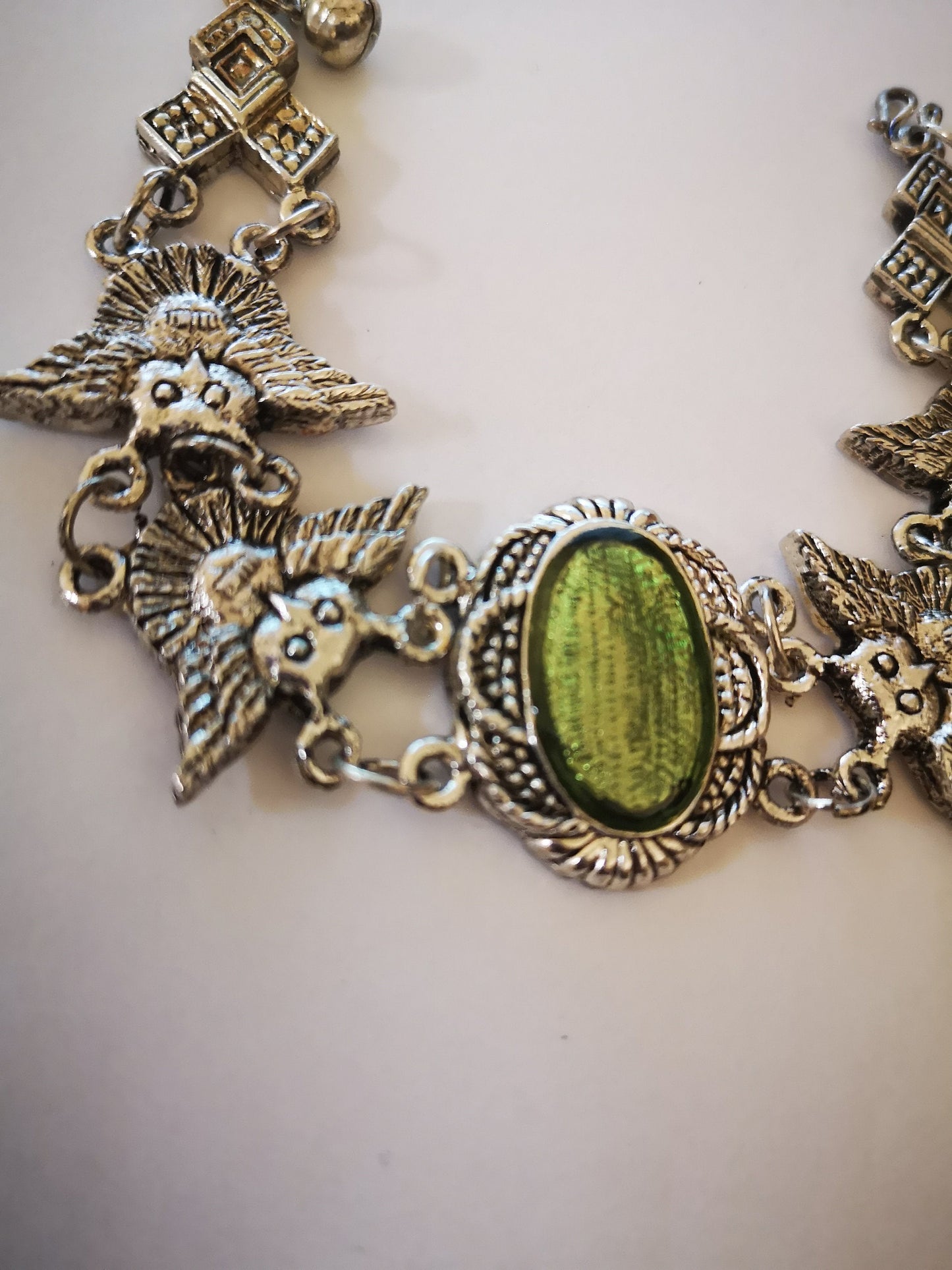 Owl Multi Charm Green Amulet Bracelet for Women, Girls, Men.