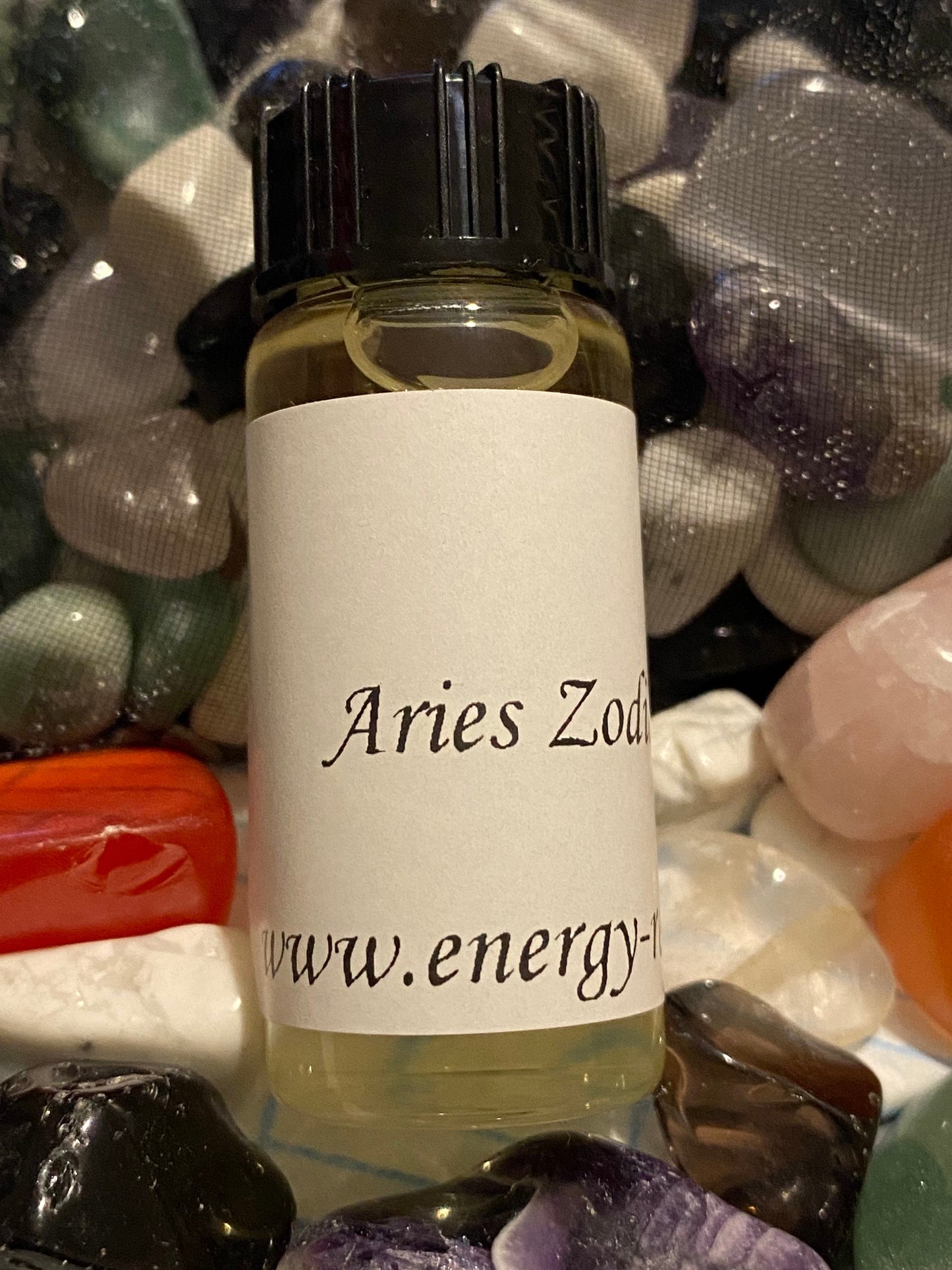 Aries Zodiac Magical Oil 10ml Bottle. - With crystals. Astrology, Anointing, Gift