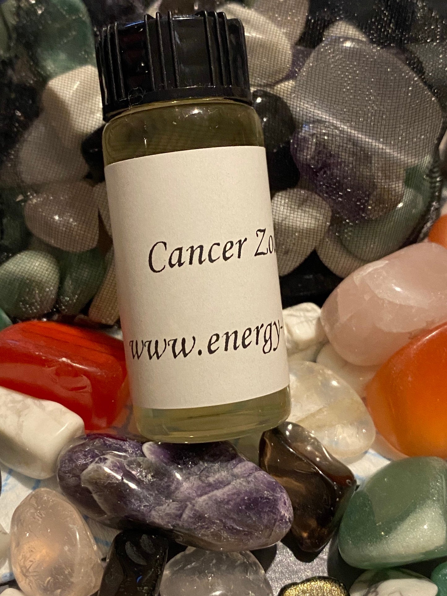 Cancer Zodiac Magical Oil 10ml Bottle. - With crystals.Astrology, Anointing, Gift