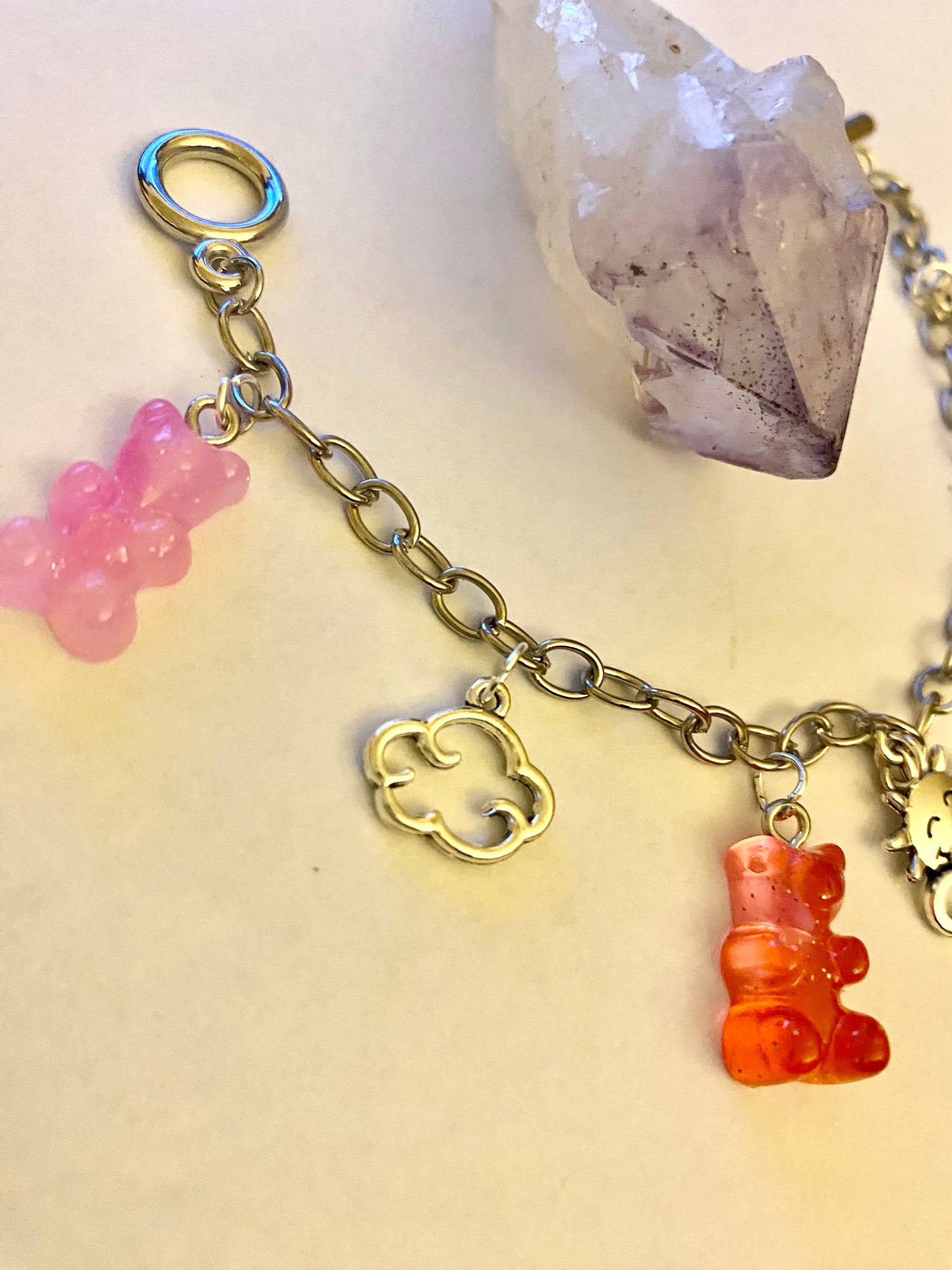 Bears, Moon and Stars Pretty Multi Charm Bracelet. Ladies, Girls, Gift For her, Birthday, Cute Gift. Style 6
