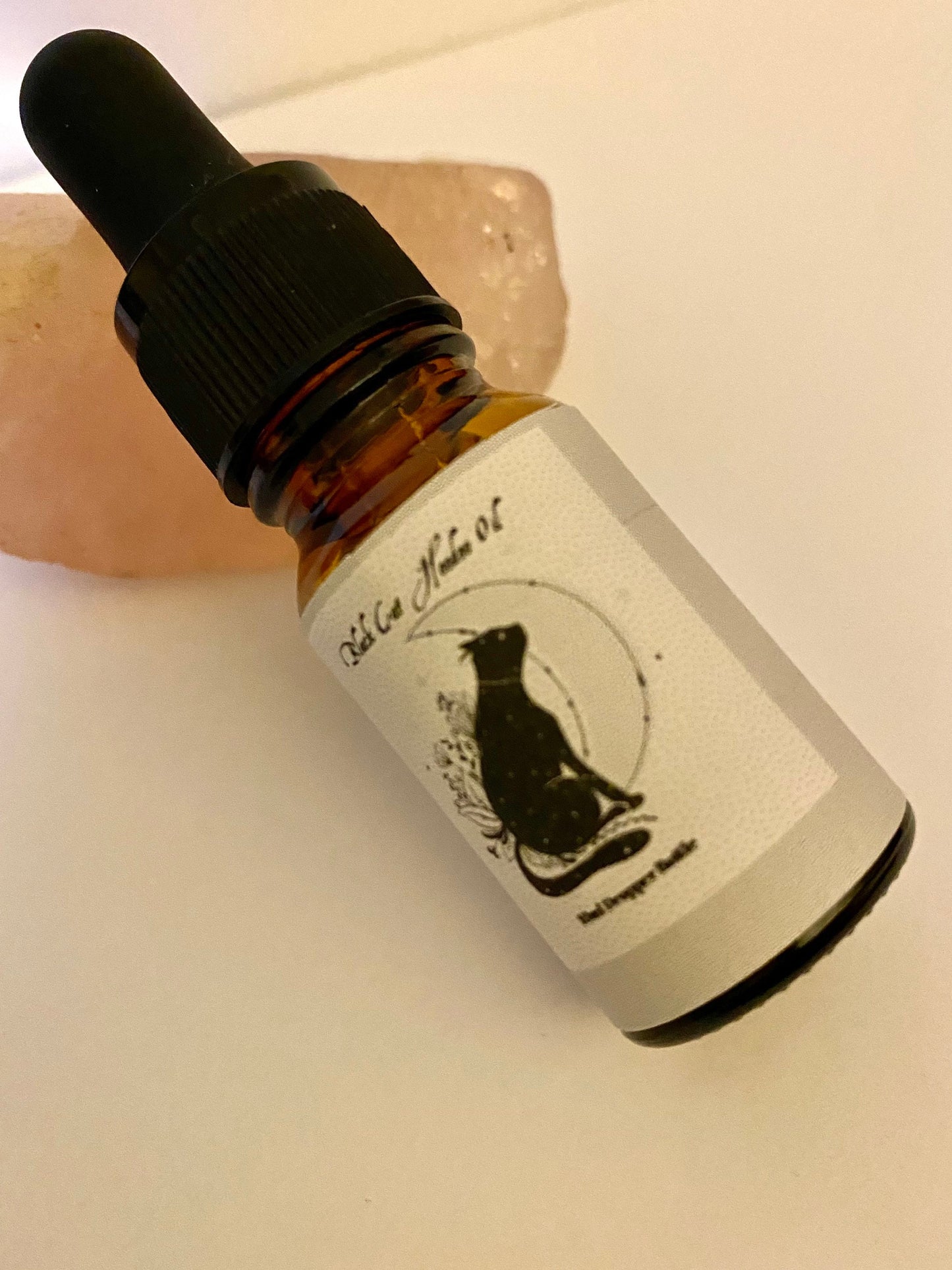 Black Cat Hoodoo Oil 10ml Dropper Bottle. Magick Perfume Oil, Herbal Oil 10ml Bottle. - With Herbs and Roots. Love Oil, Essential oil