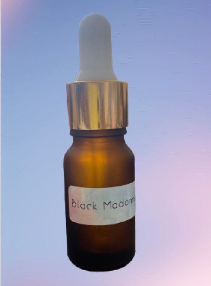 Black Madonna Hoodoo Oil 10ml Dropper Bottle. Magick Perfume Oil, Herbal Oil 10ml Bottle. - With Herbs and Roots. Love Oil, Essential oil