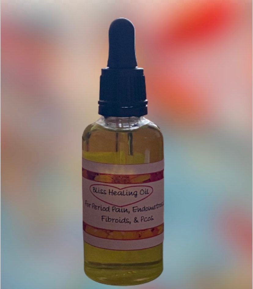 Bliss Healing Oil for Endometriosis, Fibroids, Pcos, and Painful Periods. For Female Health and Relaxation. 50ml