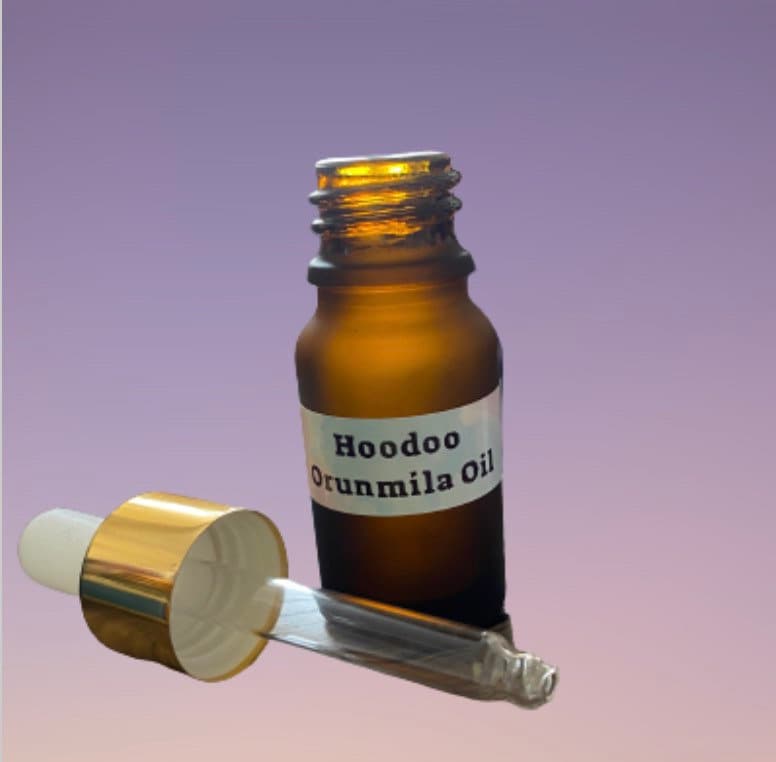 Hoodoo Orumila Oil. To enhance intuition and spiritual awareness.