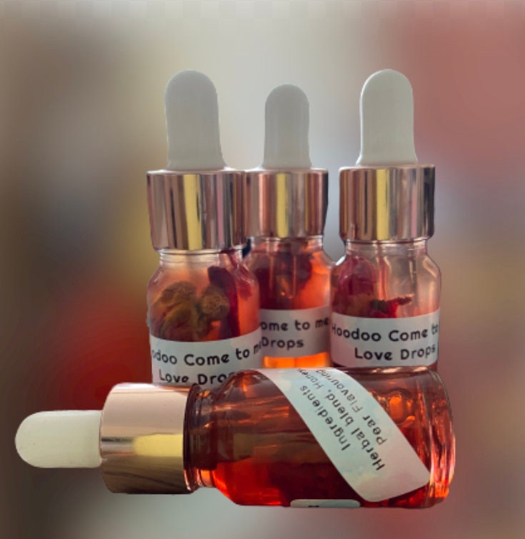 Hoodoo Come to me Love Drops. Herbal blend for Attraction. Choose your flavour. Strawberry, Cherry, Pear, Bubblegum,Candyfloss.