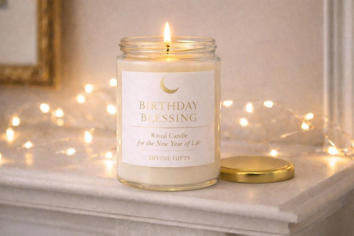 Birthday Blessing Ritual Candle | Spiritual Birthday Gift | New Year of Life Candle | Intention & Manifestation Candle | FREE UK SHIPPING!