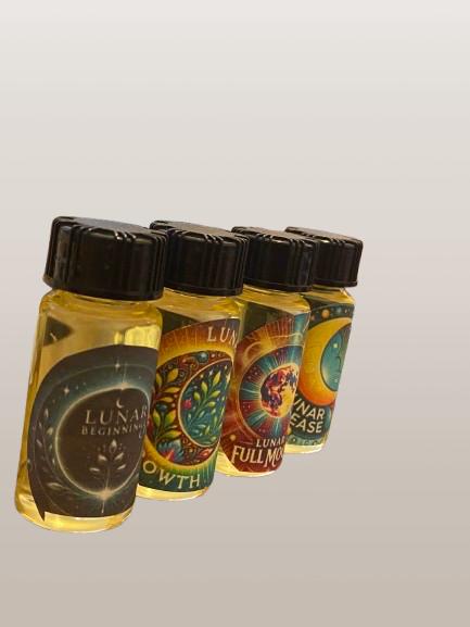 Lunar Moon Oil Set: Ritual Anointing Oils for Manifestation