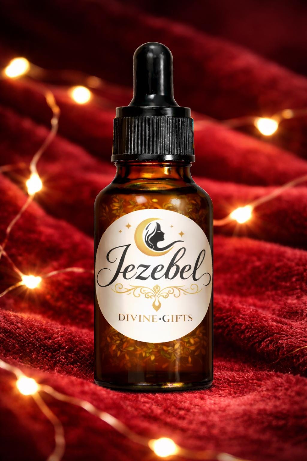 Jezebel Oil: Hoodoo Magickal Herbal Perfume - Attract Wealth, Rich Partners (10ml Bottle)