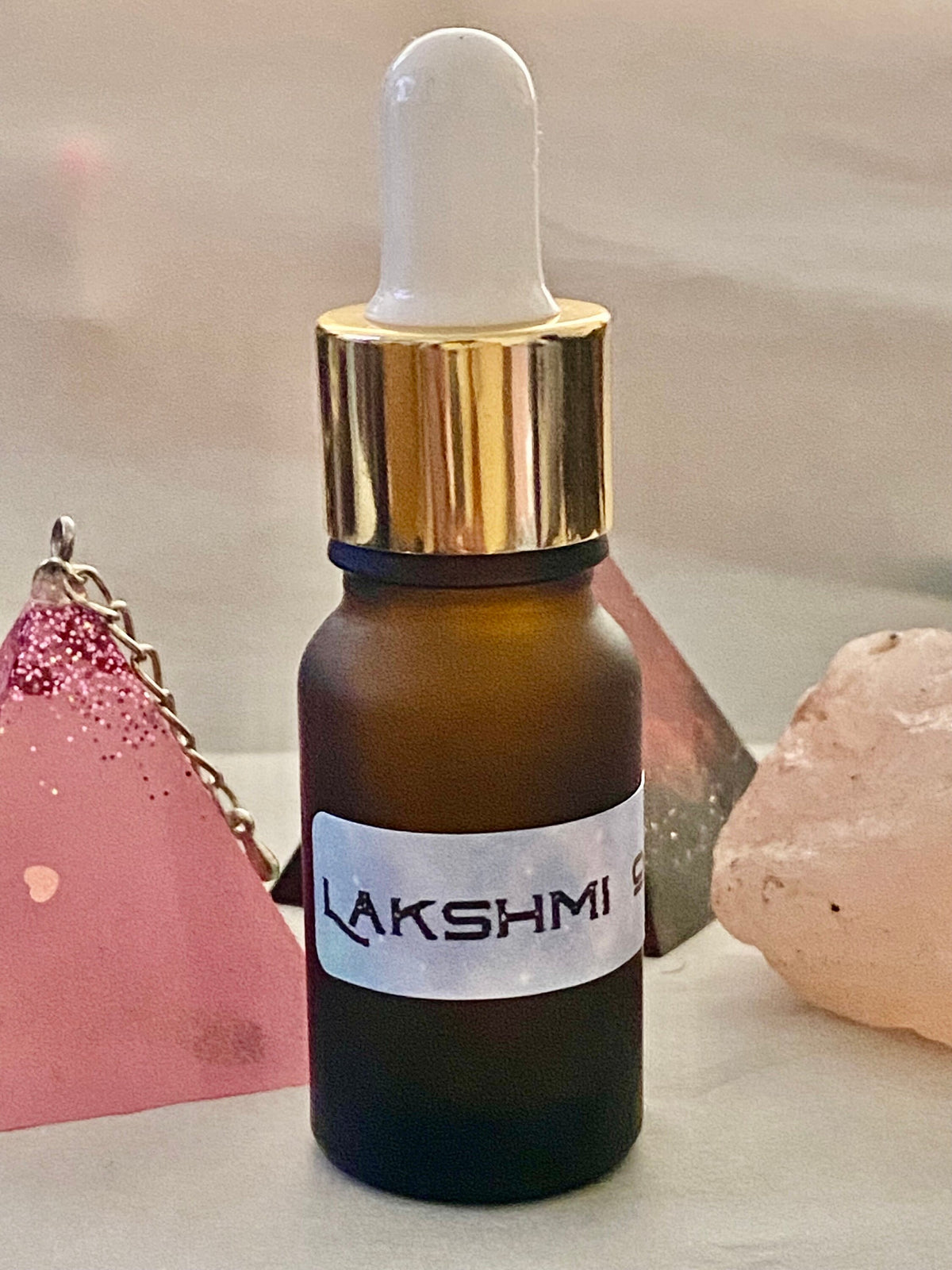 Goddess Lakshmi Oil.  For Wealth, Fortune, Power. Beauty, Fertility and Prosperity. 10ml Dropper Bottle.