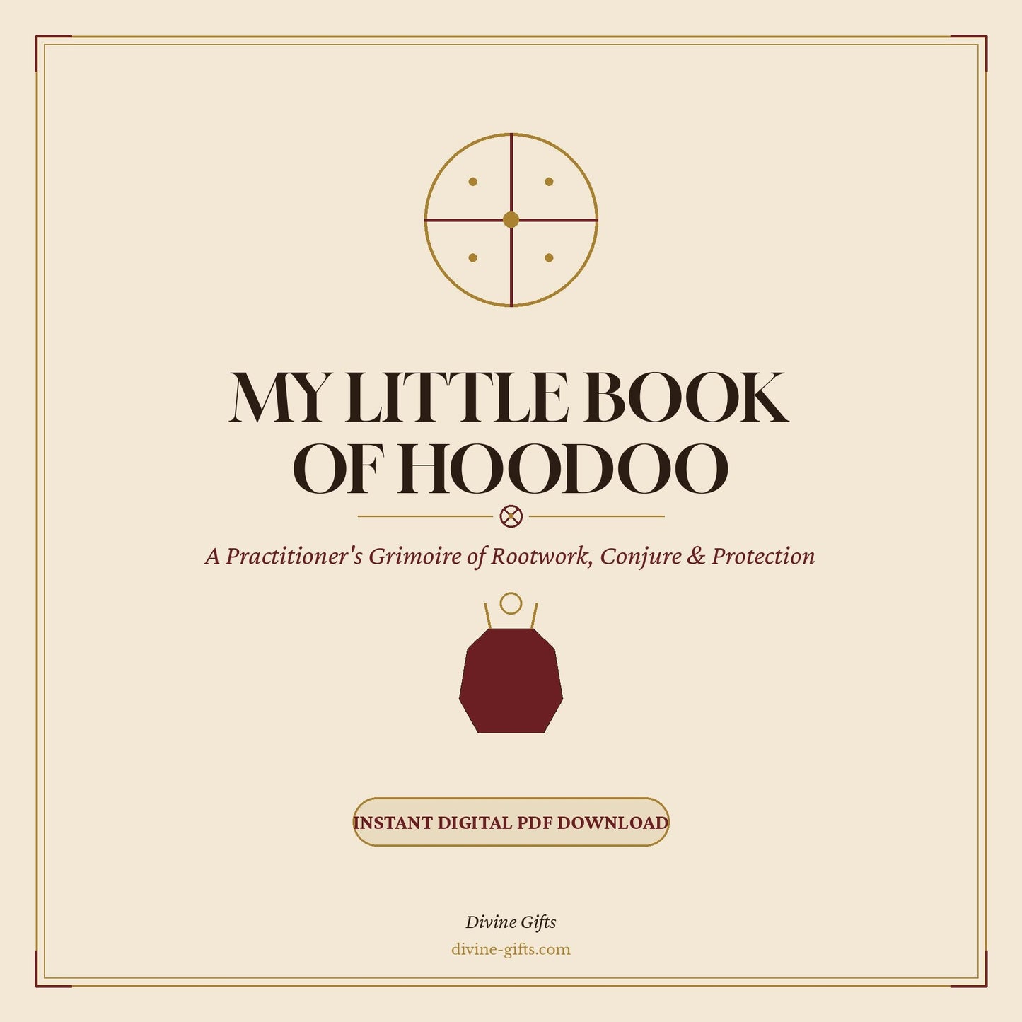 Hoodoo Spell Book PDF, My Little Book of Hoodoo, Rootwork Grimoire Digital Download, Conjure Spells Ebook, Printable Witchcraft Book