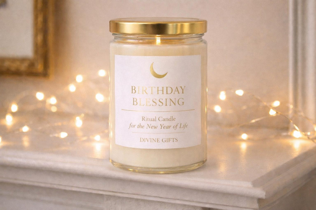 Birthday Blessing Ritual Candle | Spiritual Birthday Gift | New Year of Life Candle | Intention & Manifestation Candle | FREE UK SHIPPING!