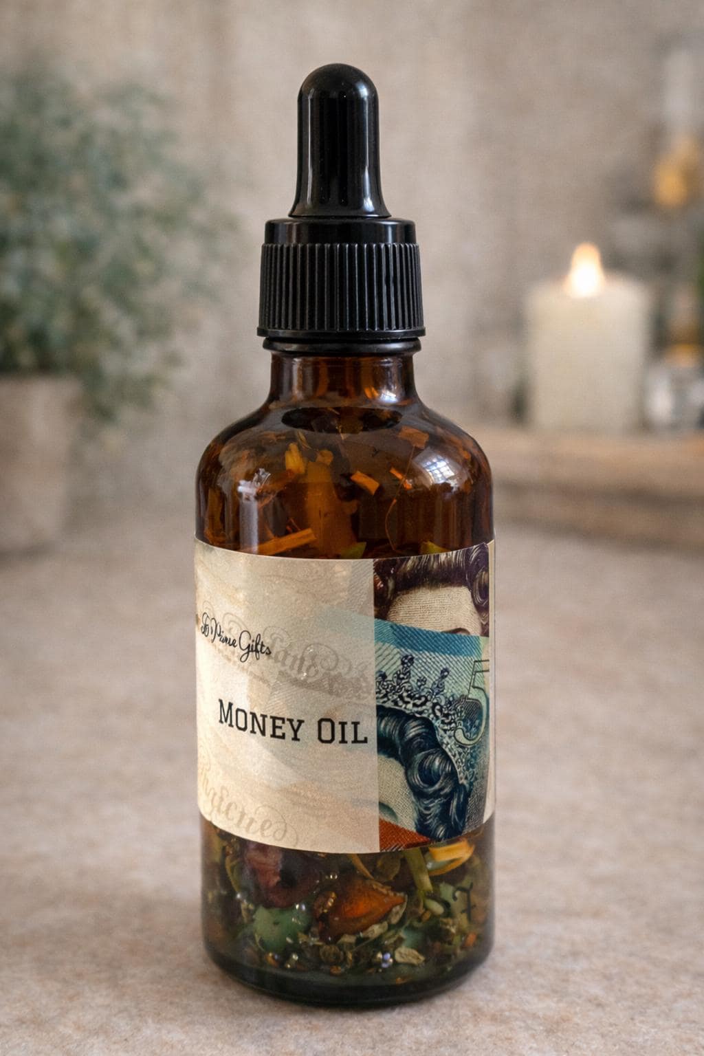 Millionaire Money Hoodoo Oil: Magick Perfume with Herbs & Roots (50ml)