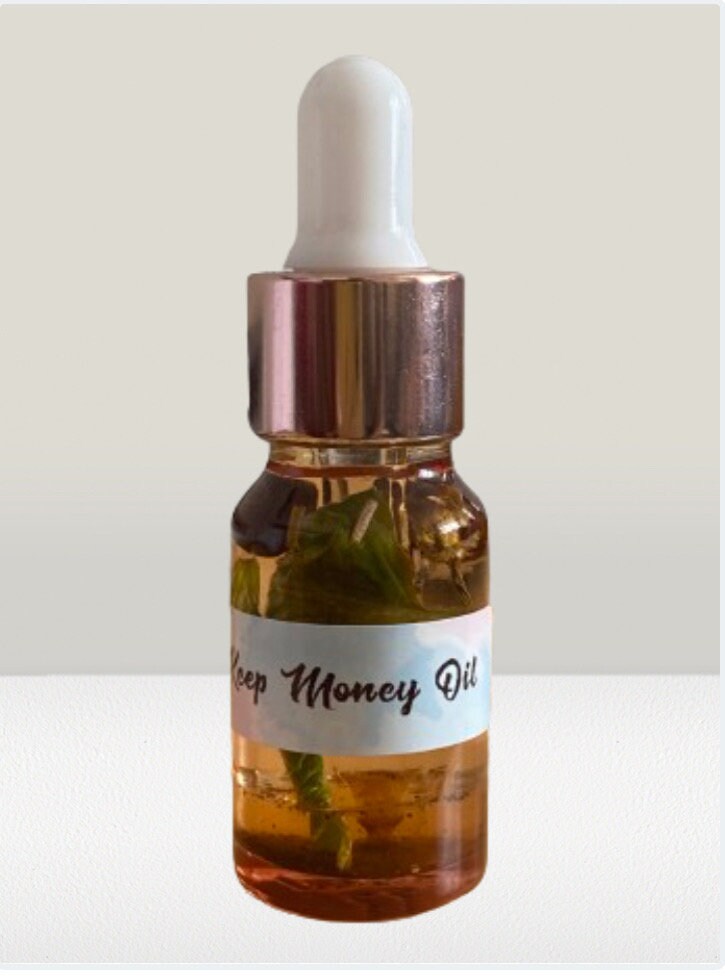 Keep Money Hoodoo Oil: Magick Perfume with Herbs & Roots (10ml)