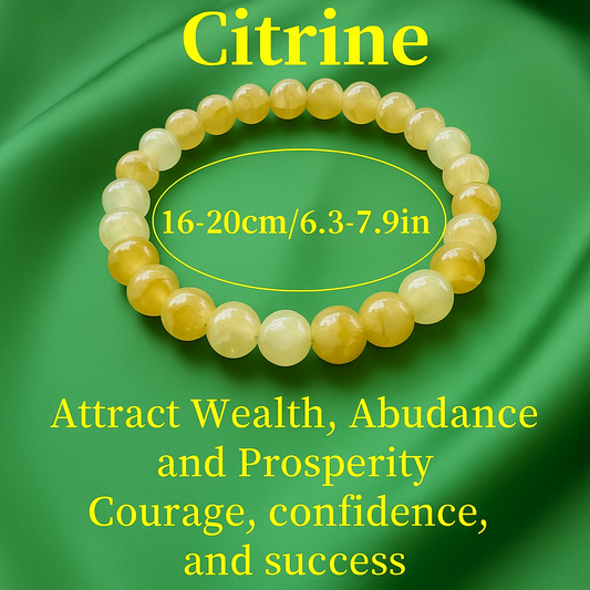 Citrine Crystal Bracelet – Attract Wealth, Prosperity & Success