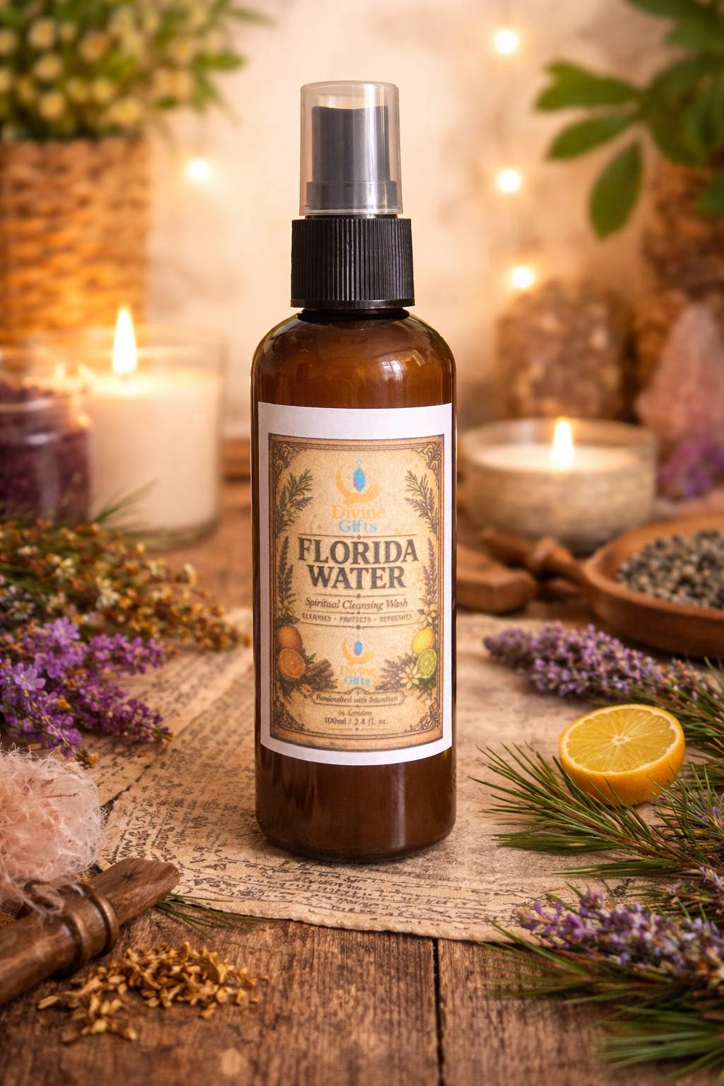 Florida Water Spray: Cleansing, Protection, Altar Rituals (100ml)