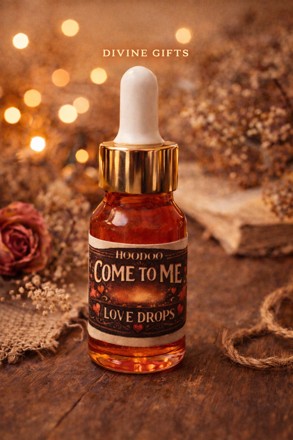 Hoodoo Come to Me Love Drops: Herbal Attraction Blend