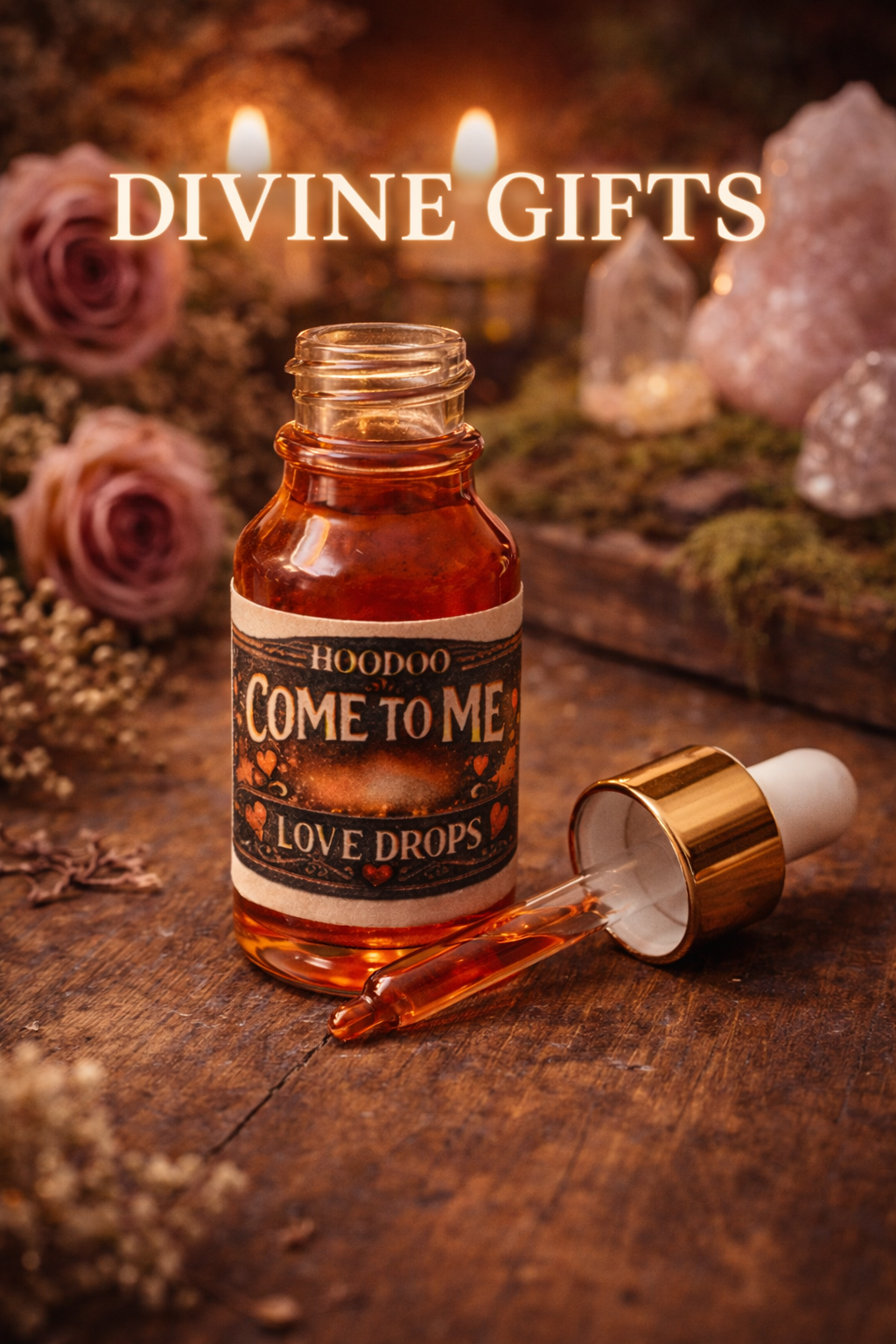 Hoodoo Come to Me Love Drops: Herbal Attraction Blend