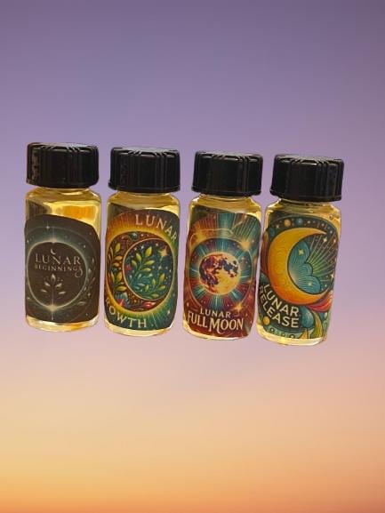 Lunar Moon Oil Set: Ritual Anointing Oils for Manifestation