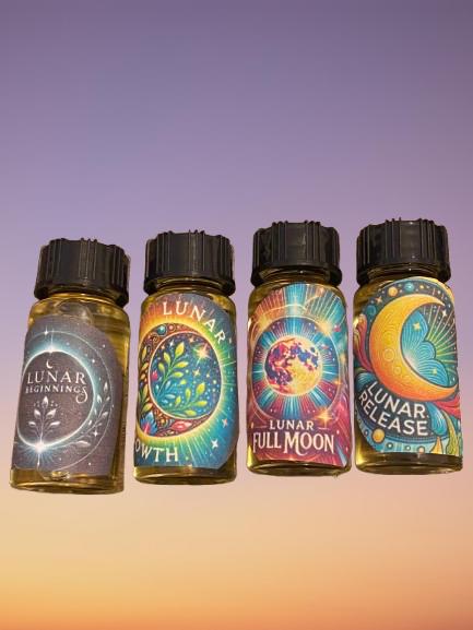 Lunar Moon Oil Set: Ritual Anointing Oils for Manifestation