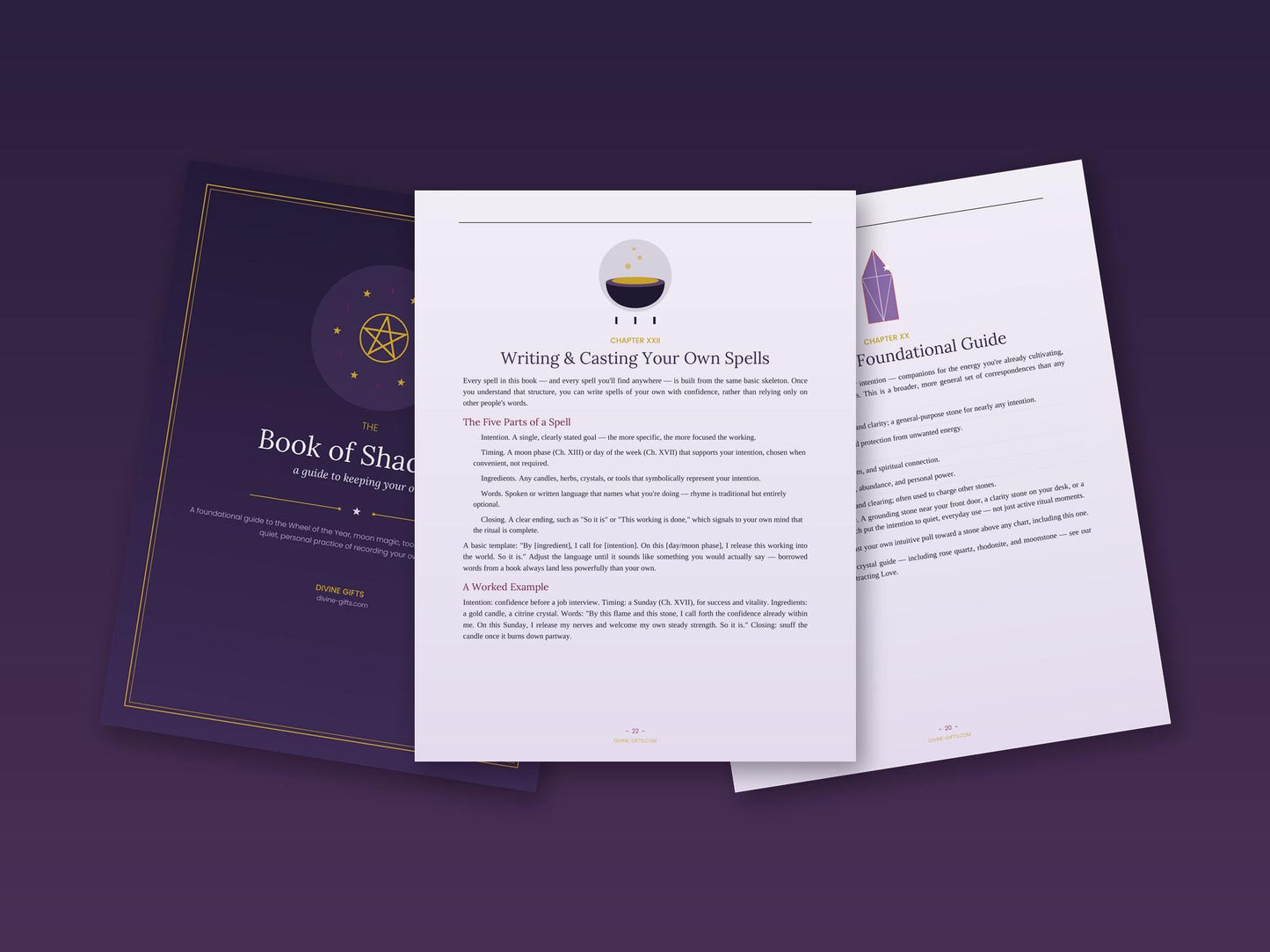 Book of Shadows PDF | Wheel of the Year Grimoire, Moon Rituals & Spells Guide | Witchcraft Journal | Wicca Digital Download 33 Pages