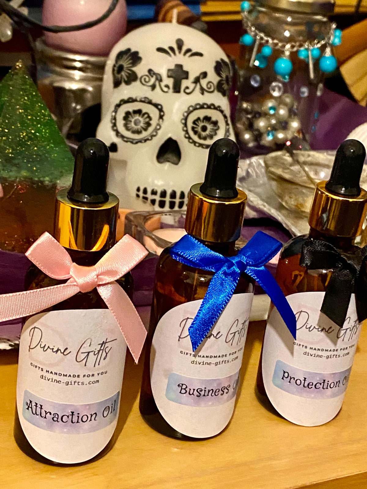 Spiritual Ritual Oils: Business, Love & Protection - Handcrafted 50ml Set