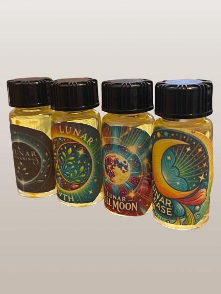 Lunar Moon Oil Set: Ritual Anointing Oils for Manifestation