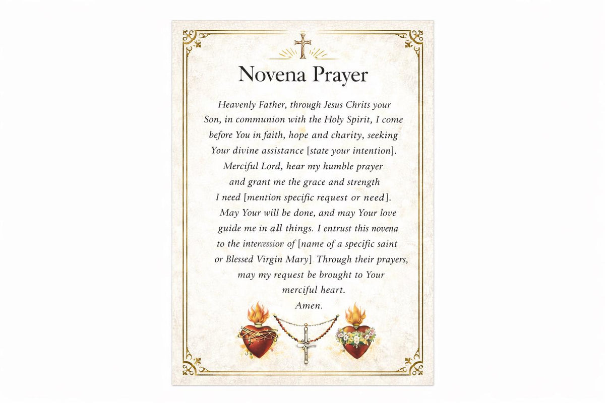 7 Day Novena Candle – Traditional Catholic Prayer Candle – Latin Vatican Style Devotional – Sacred Heart Faith Gift – Divine Gifts.
