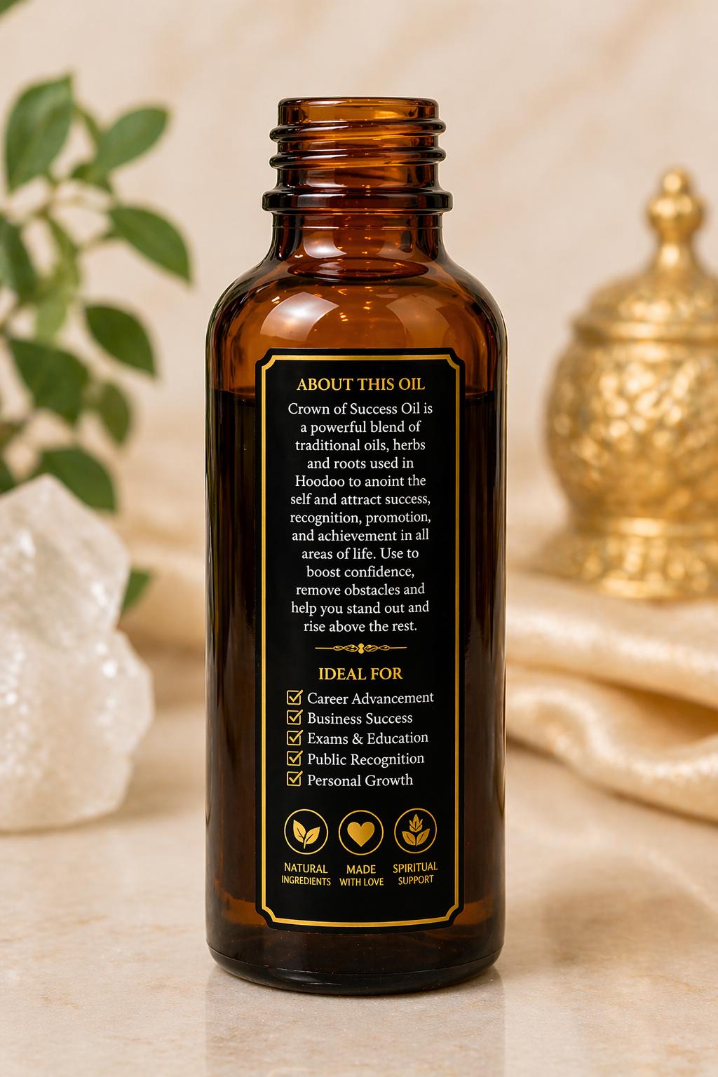 Crown of Success Oil, Hoodoo Success Oil, Career Luck Oil, Promotion Oil, Exam Success Oil, Business Success Ritual Oil