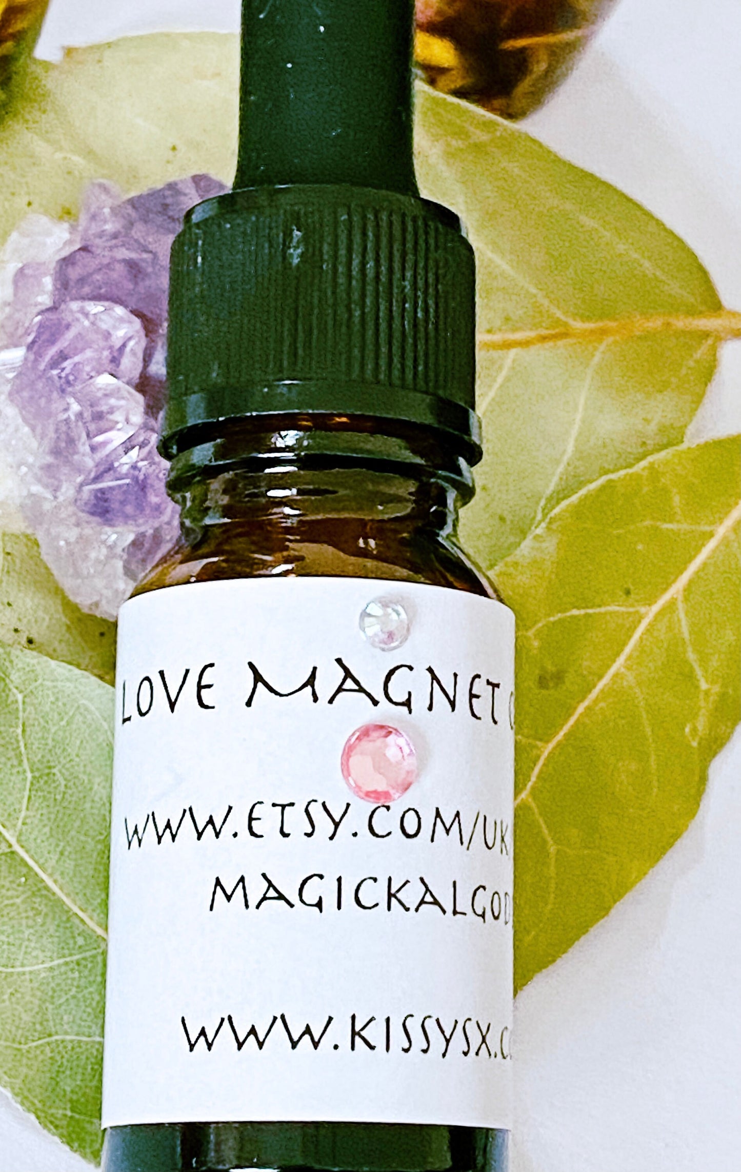 Love Magnet Hoodoo Oil 10ml Dropper Bottle. Magick Perfume Oil, Herbal Oil 10ml Bottle. - With Herbs and Roots. Love Oil, Essential oil