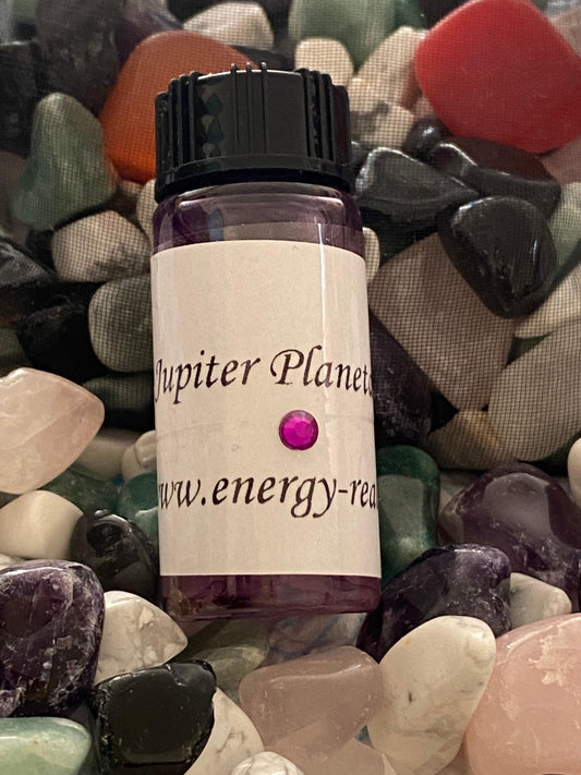 Jupiter Planetary Magical  Oil 10ml Bottle. - With crystals. Astrology, Anointing, Gift