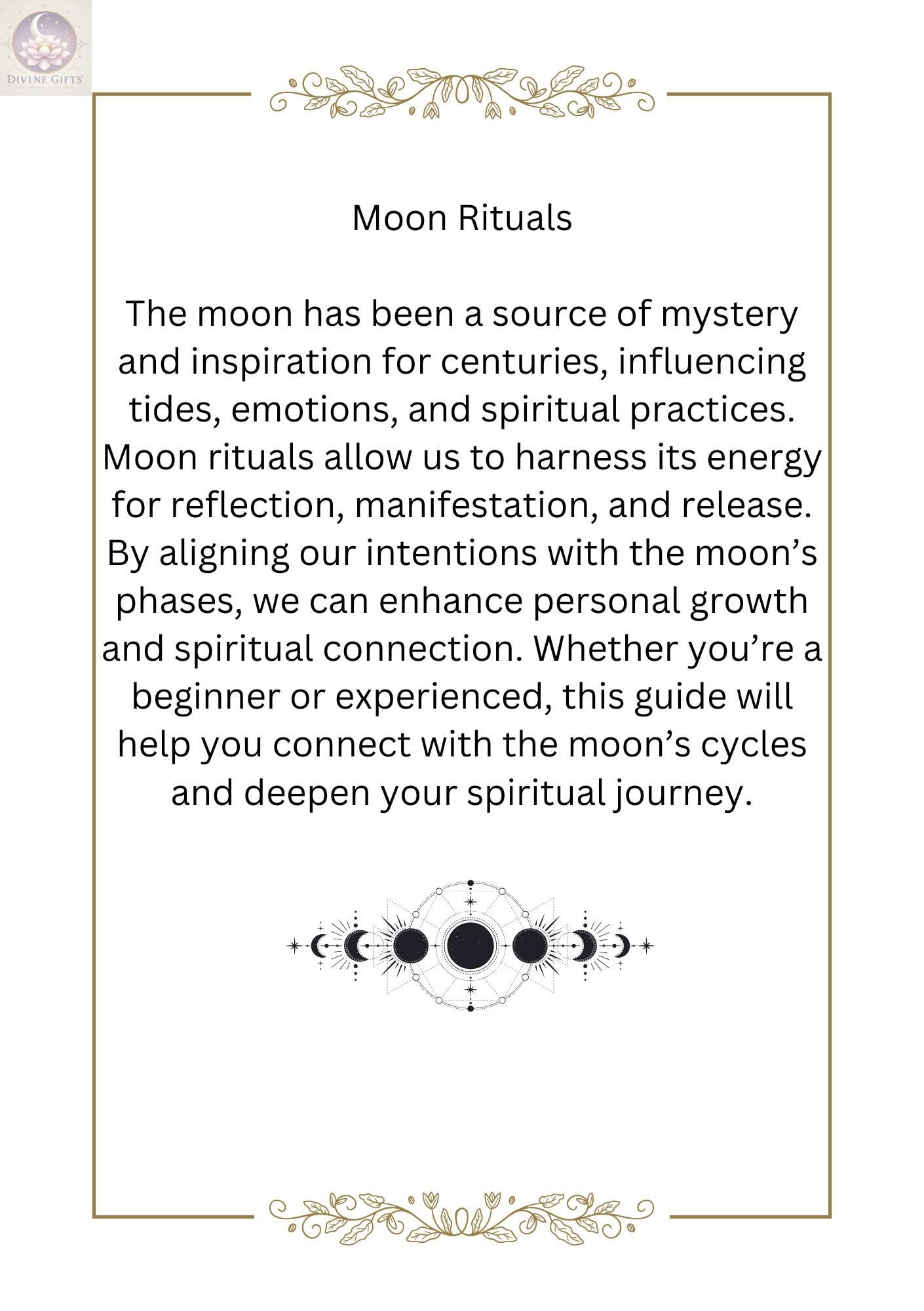 Moon Ritual Guide: Lunar Magic, Affirmations, and Recipes (Digital Download)