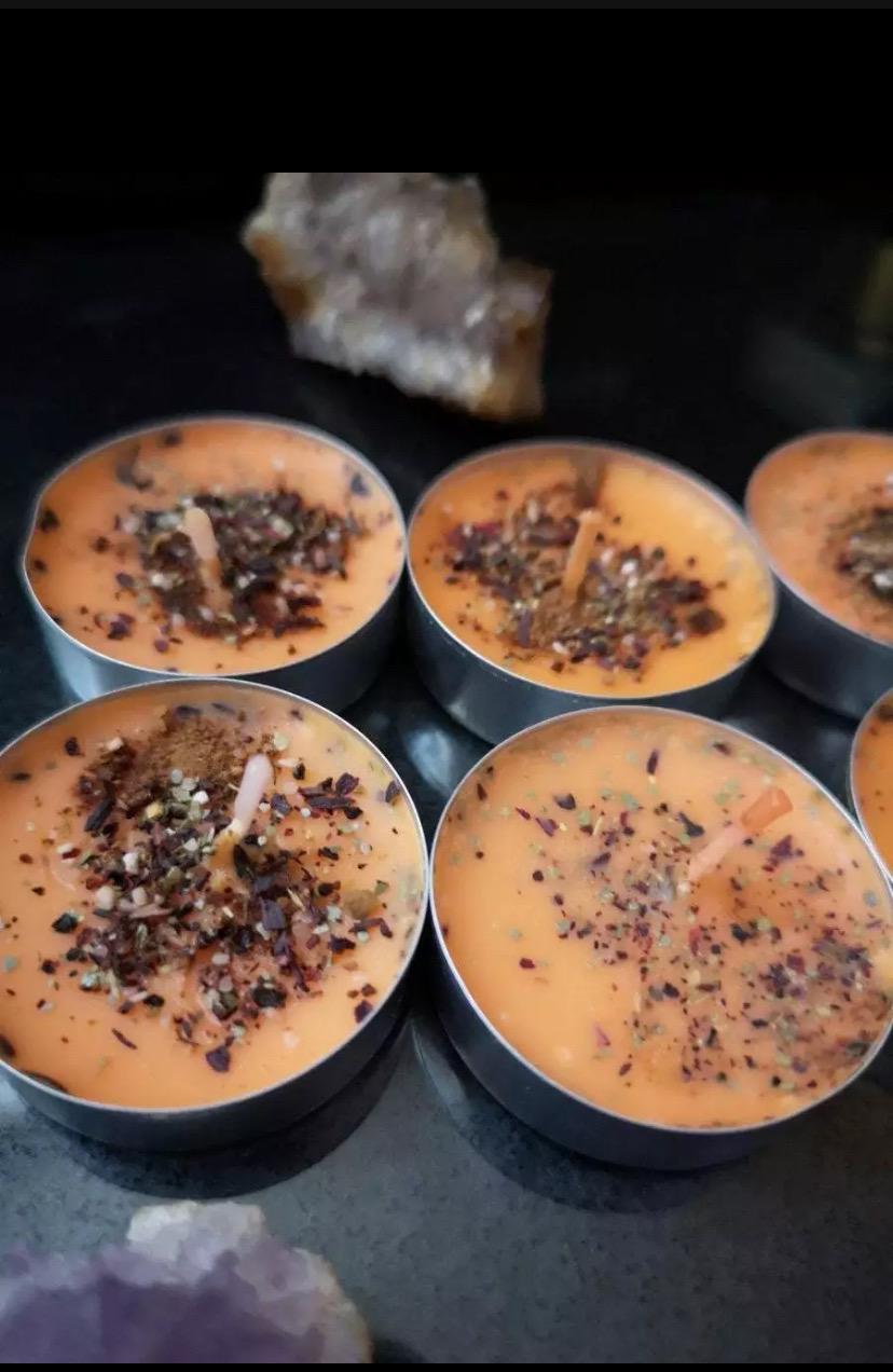 6 x Hoodoo Business & Success Magickal  Candles - Wiccan - With Oils, Herbs and Roots