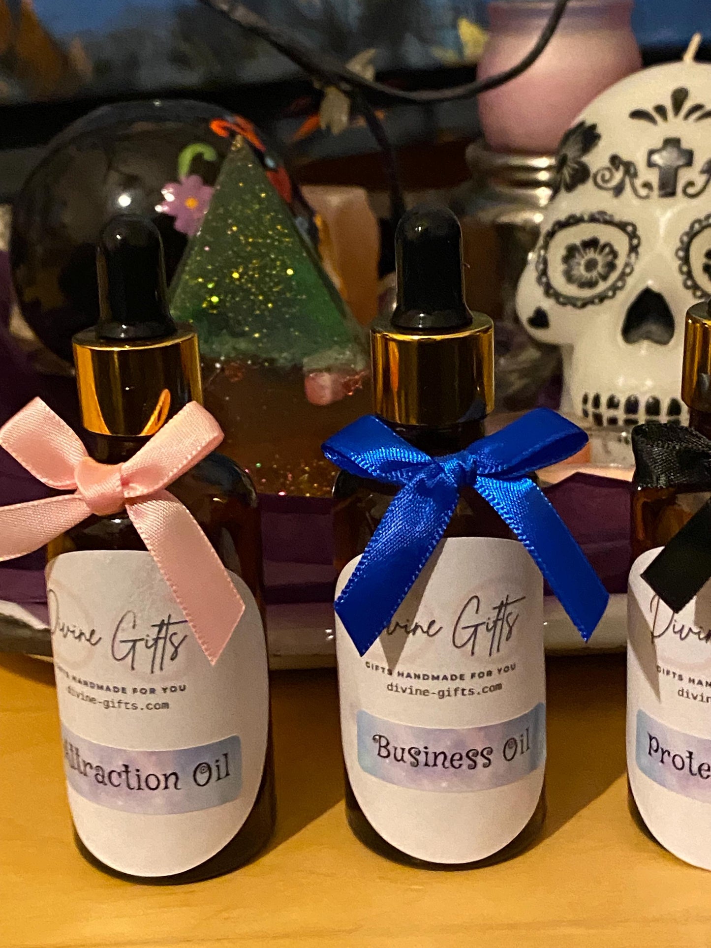 3 Spiritual Oils – Business, Attraction Protection Oil | 50ml Ritual Oils for Success, Love & Protection | Handcrafted with Herbs and Roots.