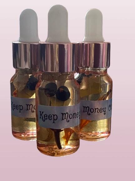 Keep Money Hoodoo Oil: Magick Perfume with Herbs & Roots (10ml)