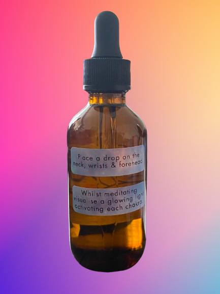 7 Chakras Oil | Crystal-Infused Chakra Healing Oil | Reiki Energy Balancing | Meditation & Ritual Anointing Oil | Divine Gifts. 60ml.