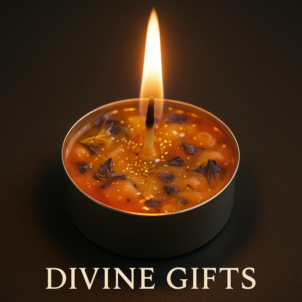 6 Road Opener Candles by Divine Gifts – Handcrafted Spiritual Tealights for Removing Blockages & Manifesting New Opportunities.