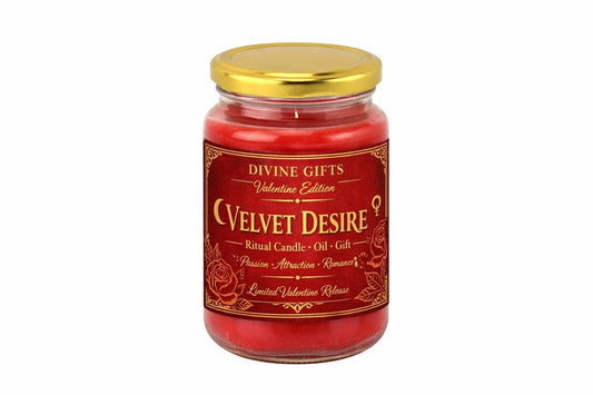 Valentine Love Spell Candle | Velvet Desire Ritual Candle | Passion Attraction Romance | Limited Edition Valentine Gift | Divine Gifts.
