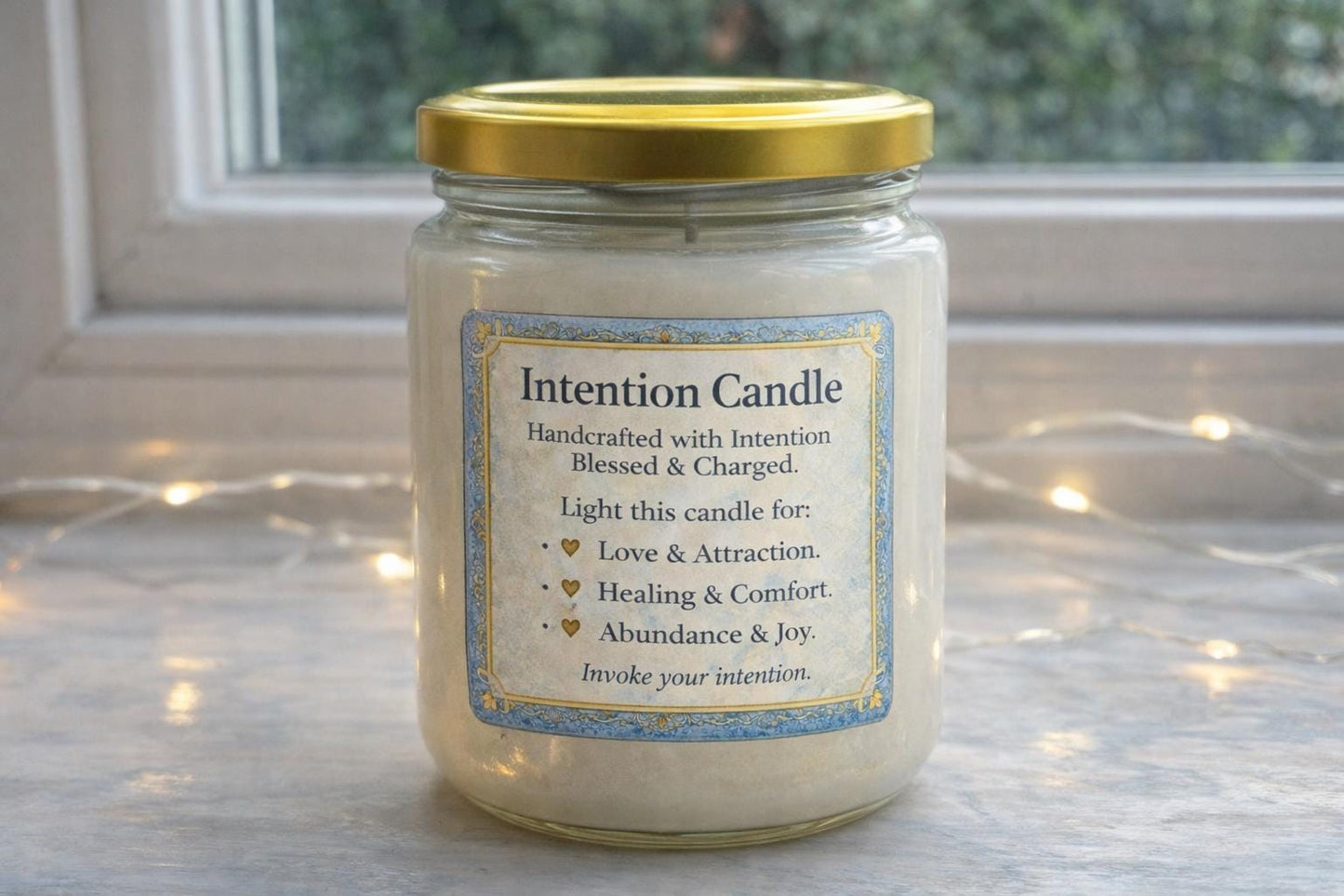 Intention Candle – Blessed, Charged Spiritual Candle for Love, Healing & Abundance | Handcrafted Ritual Candle